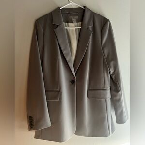H&M tailored flex material light pastel purple/gray blazer jacket women’s